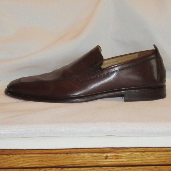 Cole Haan Brown Leather Slip On Loafers Shoes Size 10.5 Apron Toe C08304 EUC - Picture 4 of 11